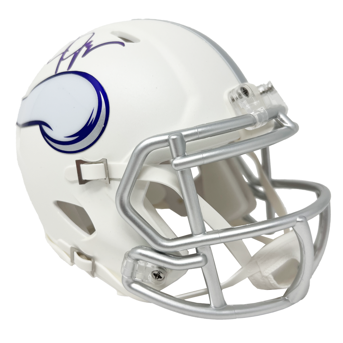 Justin Jefferson Minnesota Vikings Signed Riddell Alternate Mini Helmet BAS