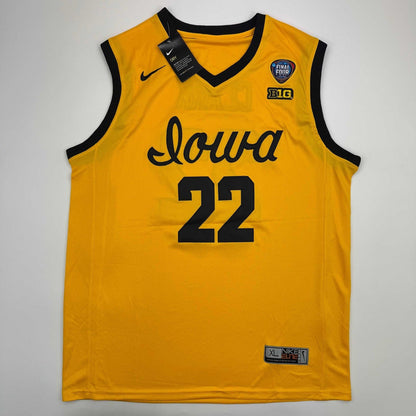 Autographed/Signed Caitlin Clark Iowa Yellow Basketball Jersey Panini COA