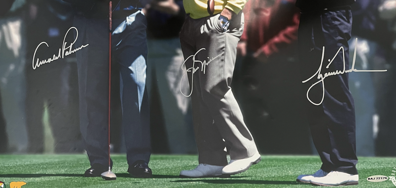 Tiger Woods, Jack Nicklaus & Arnold Palmer Autographed 16" x 20" Photograph UDA