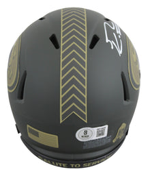 49ers George Kittle Signed Salute To Service IV Speed Mini Helmet BAS Witnessed