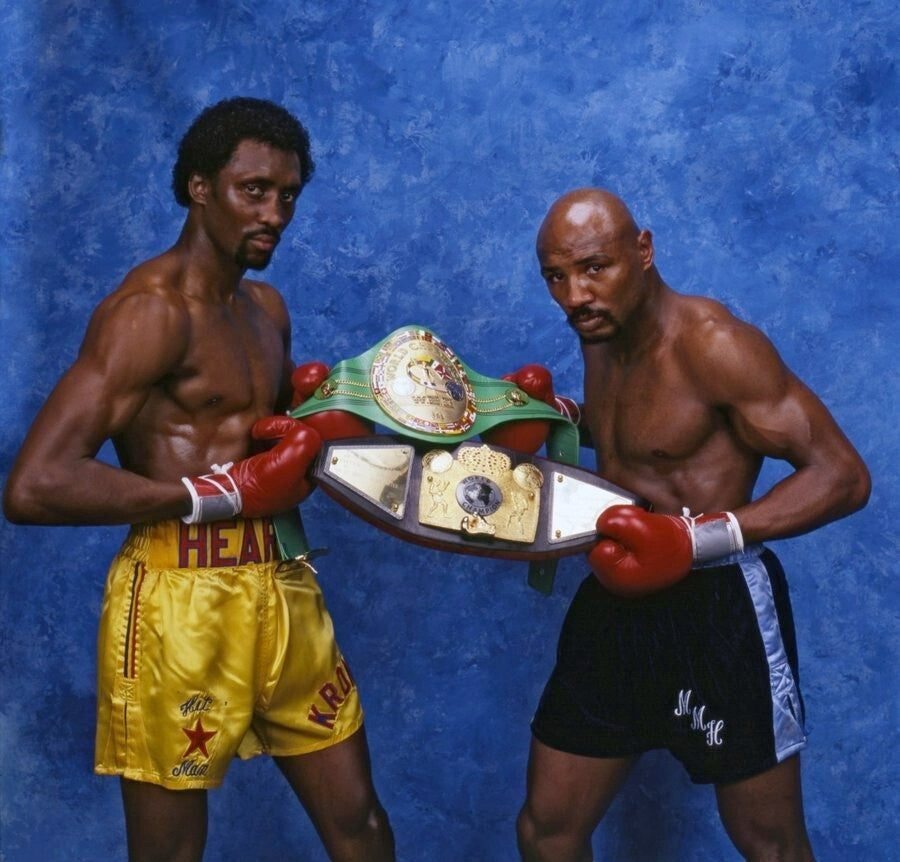 Thomas Hearns Signed Everlast Boxing Glove "Hitman" (JSA COA) 61 & 5 Record