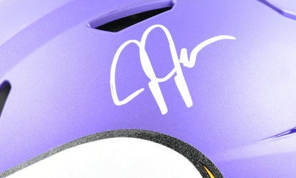 Justin Jefferson Autographed Vikings F/S SpeedFlex Helmet - Beckett W Hologram
