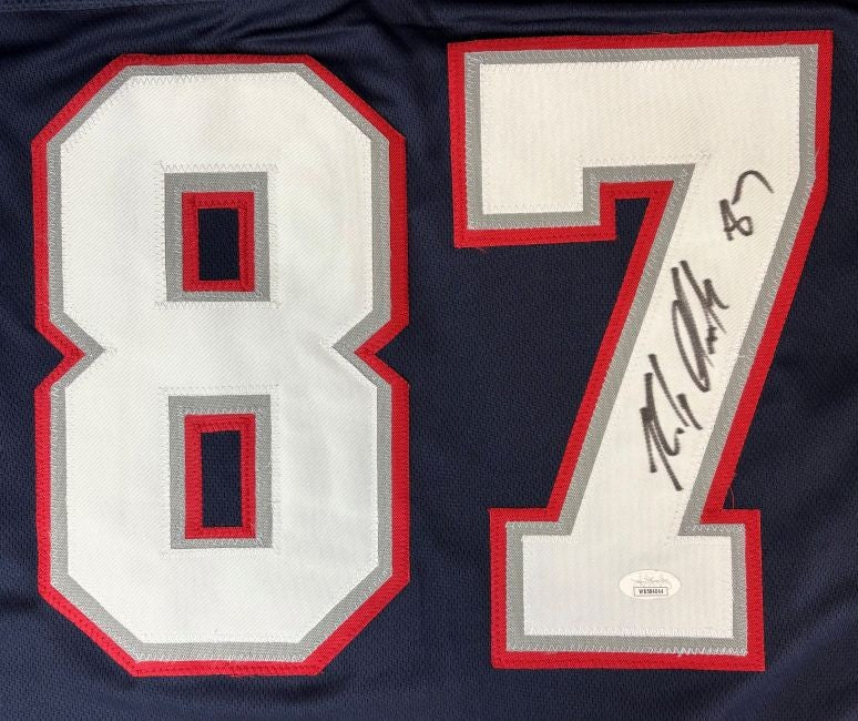 Rob Gronkowski New England Signed Alternate Blue Football Jersey JSA Hologram
