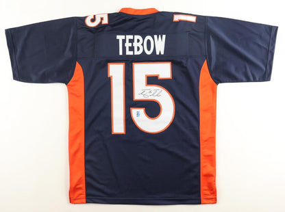 Tim Tebow Signed Denver Broncos Jersey (Player Hologram) 2xBCS National Champion