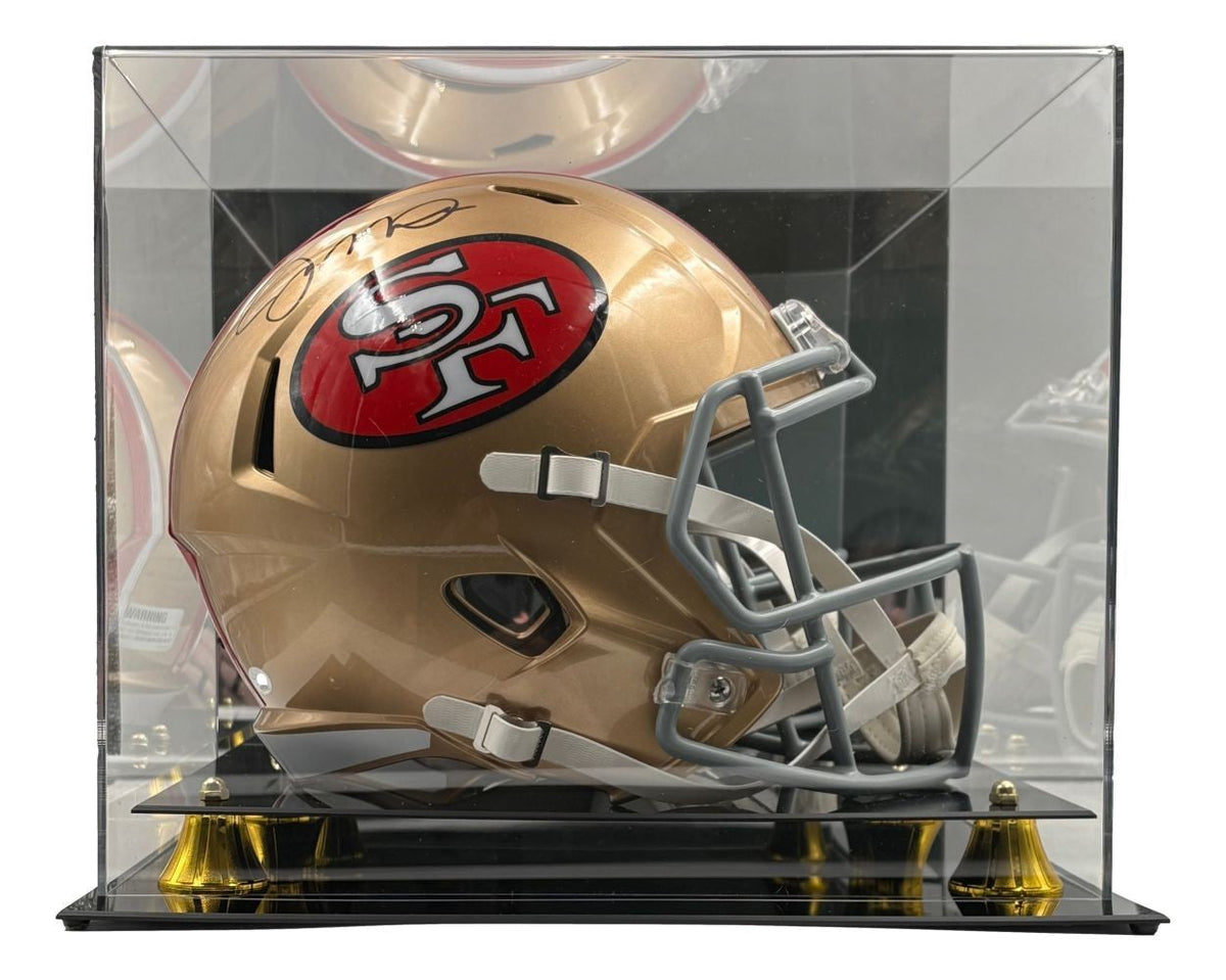 Joe Montana Signed San Francisco 49ers FS Speed Replica Helmet JSA Holo w/ Case