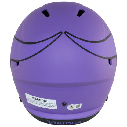 Justin Jefferson Autographed Minnesota Vikings F/S Rave Helmet Beckett WIT 52895
