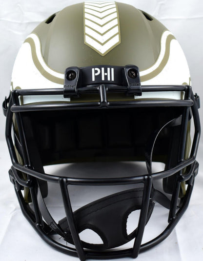 A.J. Brown Signed Eagles F/S Salute to Service Speed Helmet-Beckett W Hologram