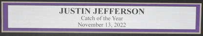 Justin Jefferson Vikings Signed/Autographed 16x20 Photo Framed Beckett 200085