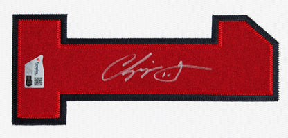 Braves Chipper Jones Signed White Majestic Cool Base Framed Jersey Fanatics
