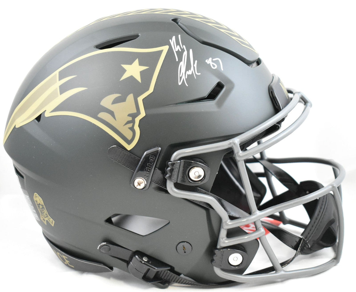 Rob Gronkowski Signed Patriots F/S Salute 2025 SpeedFlex Helmet- Beckett W Holo