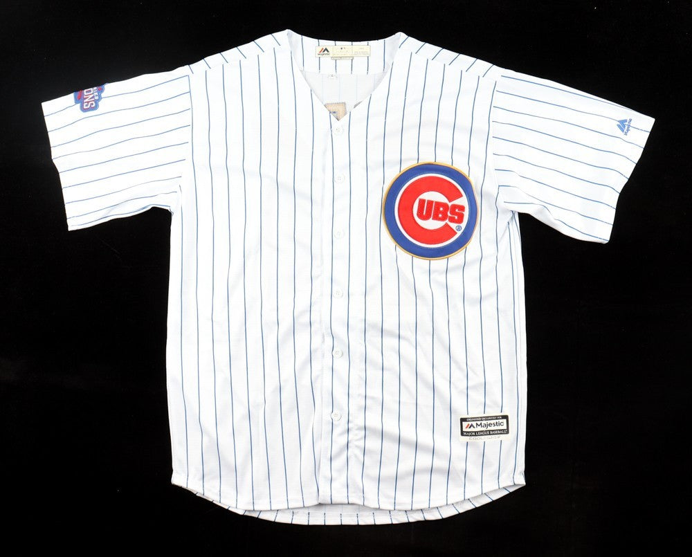 Ben Zobrist Signed Cubs Majestic Authentic MLB Jersey w/2016 World Series Patch