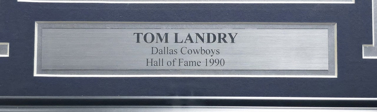 Tom Landry Autographed Framed 8x10 Photo Dallas Cowboys Beckett BAS QR #BP55244