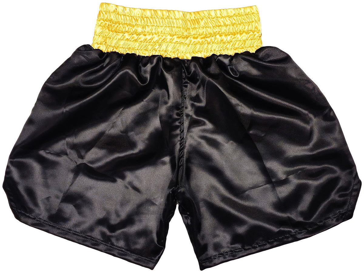 Floyd Mayweather Jr. Autographed Signed Black & Gold Boxing Trunks Beckett Wit