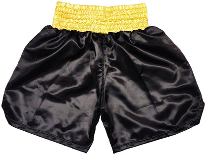 Floyd Mayweather Jr. Autographed Signed Black & Gold Boxing Trunks Beckett Wit