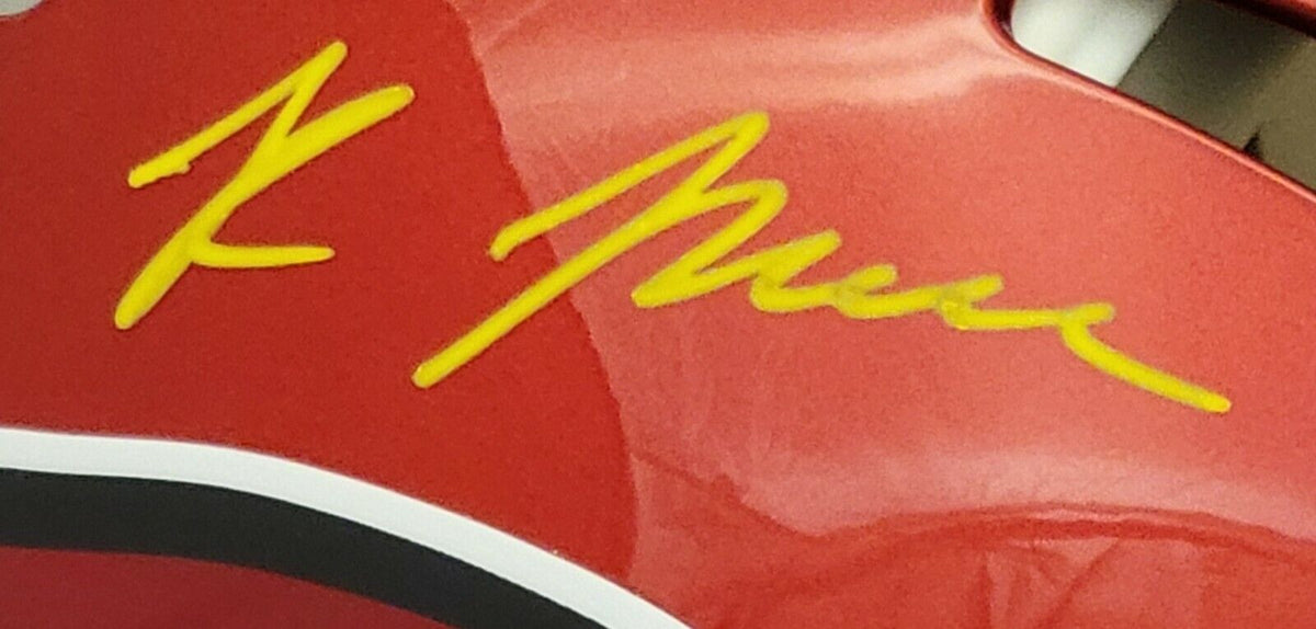 RONDALE MOORE SIGNED ARIZONA CARDINALS FS FLASH SPEED REPLICA HELMET BECKETT