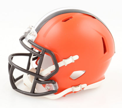 Eric Metcalf Signed Cleveland Browns Speed Mini Helmet (JSA QR & Players Ink)