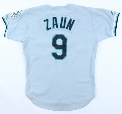 Gregg Zaun Signed Florida Marlins Russell Athletic Authentic Jersey (PSA)