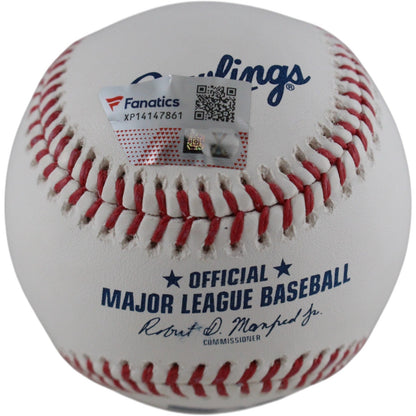 Carlton Fisk Autographed/Signed Boston Red Sox OML Baseball HOF Fanatics 51575