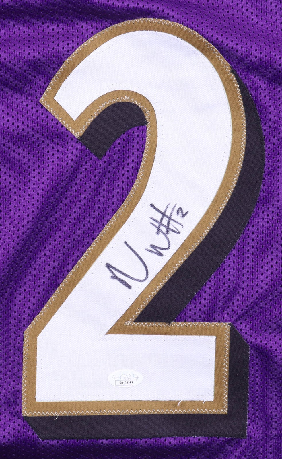 Nate Wiggins Signed Baltimore Ravens Jersey (JSA) 2024 1st Round Draft Pk D Back