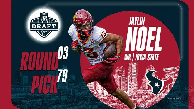 Jaylin Noel Signed Houston Texans Jersey (JSA) Ex-Iowa State Cyclones Receiver