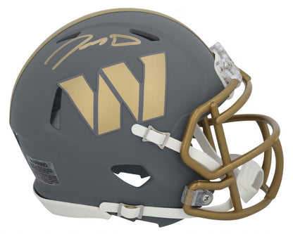 Jayden Daniels Autographed Commanders "Slate" Mini Speed Helmet Fanatics