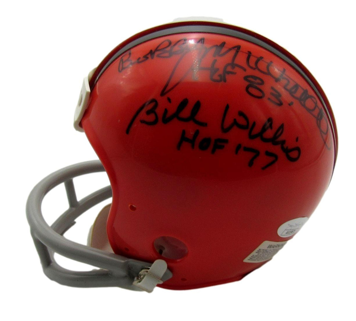 Browns HOFers (3) Lavelli, Willis, Mitchell Signed/Auto Mini Helmet JSA 201577