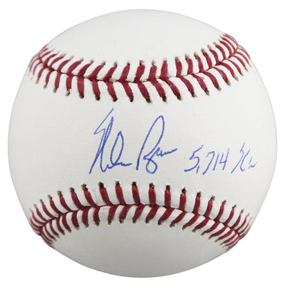 Rangers Nolan Ryan "5714 K's" Authentic Signed Robert Manfred Oml Baseball BAS