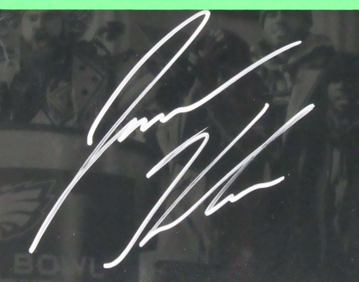 Jason Kelce Eagles Autographed Photo Collage Framed PSA 200723