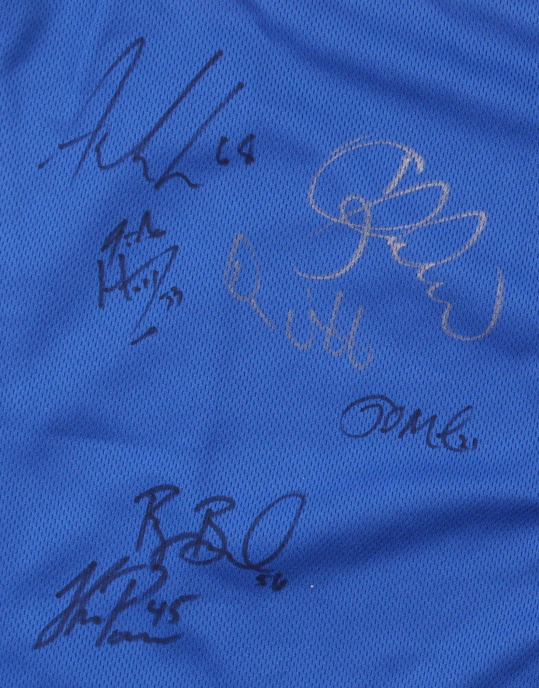 Toronto Blue Jays Majestic Jersey Signed by (13) with Devon White, 12 others