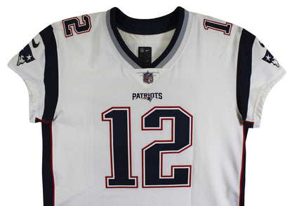 (6) Brady, Gronkowski, Gilmore, Edelman +2 Signed White Nike Elite Jersey BAS