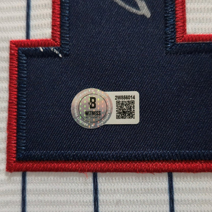 FRAMED N.Y. YANKEES JAZZ CHISHOLM JR AUTOGRAPHED SIGNED INSC JERSEY BECKETT HOLO