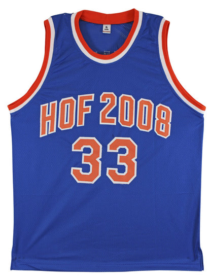 Patrick Ewing Authentic Signed Blue Pro Style Jersey Autographed BAS