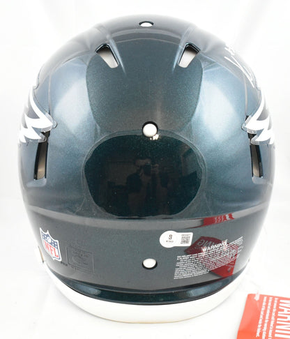 Jihaad Campbell Autographed Eagles F/S Speed Authentic Helmet- Beckett W Holo