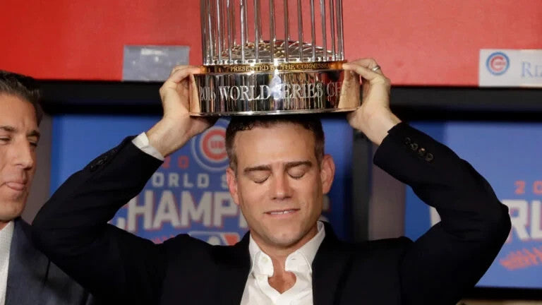 Theo Epstein Signed Chicago Cubs New Era Fitted Hat (JSA COA) 2016 World Series