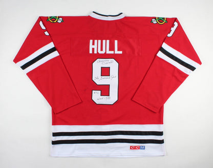 Bobby Hull Signed Chicago Blackhawks 2xInscibed "The Golden Jet & HOF 83" (PSA)