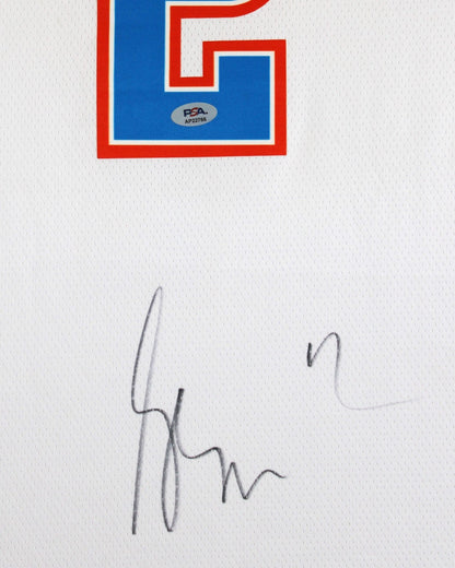 Thunder Shai Gilgeous-Alexander Signed White Nike Swingman Jersey PSA #AP22766