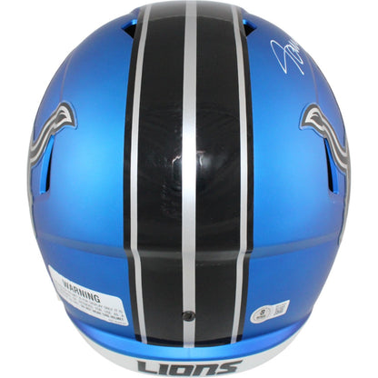 Jameson Williams Autographed Detroit Lions F/S 24 Alt Helmet Beckett 51296