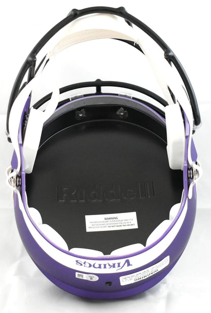 Justin Jefferson Autographed Vikings F/S Speed Helmet-Beckett W Hologram