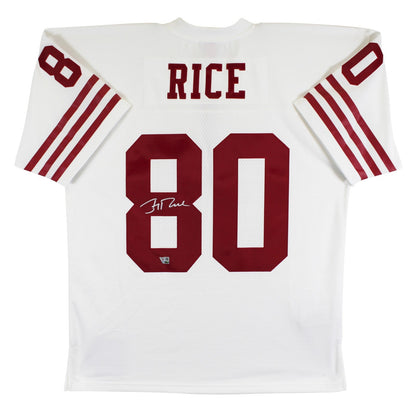 49ers Jerry Rice Authentic Signed White Mitchell & Ness Jersey Fanatics
