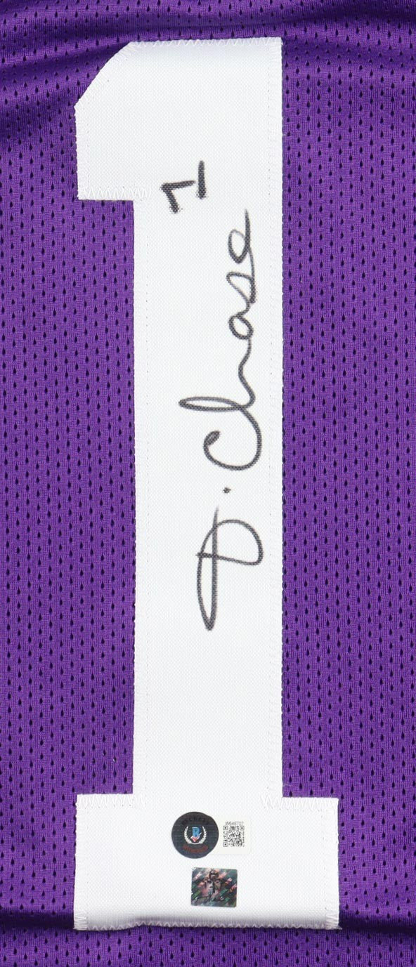 Ja Marr Chase Signed LSU Tigers Jersey (Beckett) 2020 National Champs Receiver
