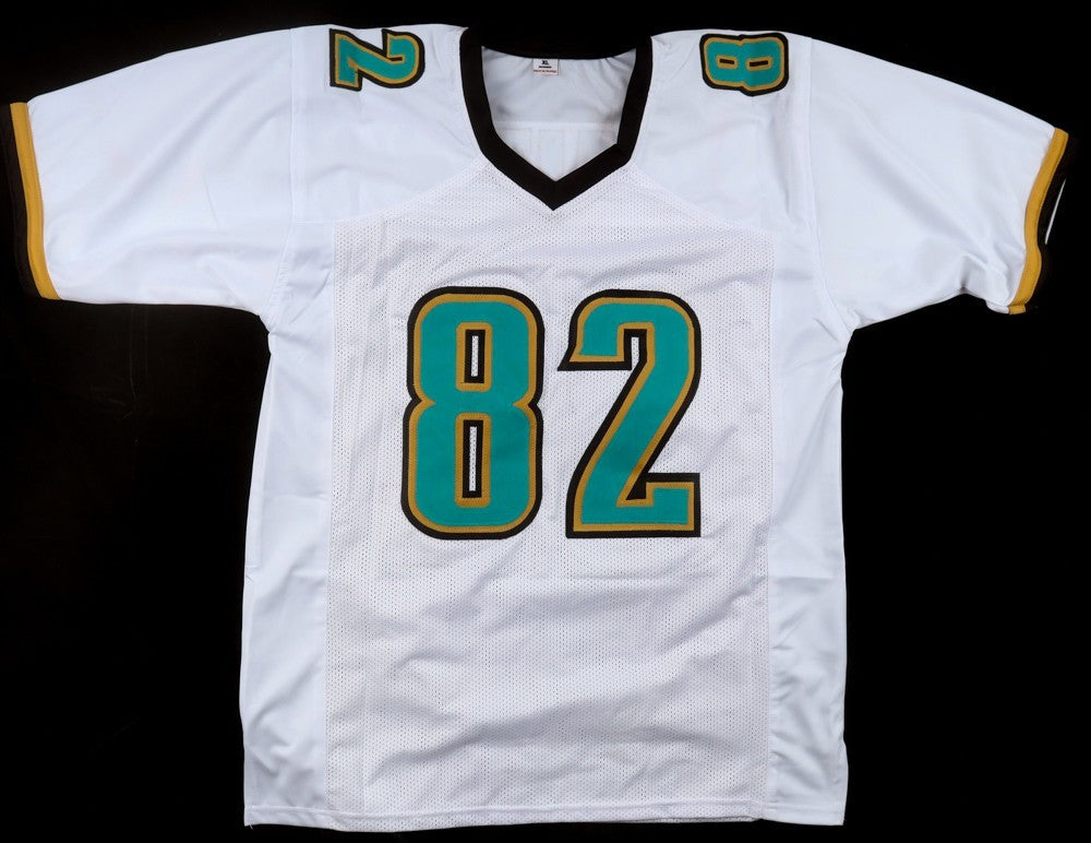 Jimmy Smith Signed Jacksonville Jaguars White Jersey (Beckett) 5xPro Bowl W.R.