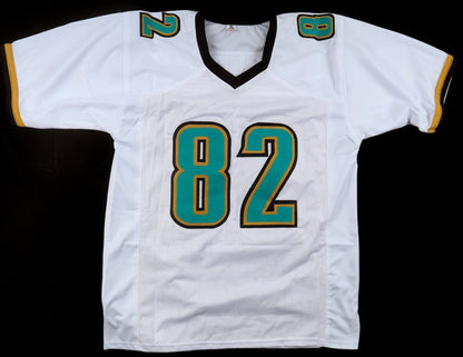Jimmy Smith Signed Jacksonville Jaguars White Jersey (Beckett) 5xPro Bowl W.R.