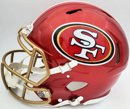 TREY LANCE AUTOGRAPHED 49ERS FLASH RED FULL SIZE AUTHENTIC HELMET BECKETT 197091