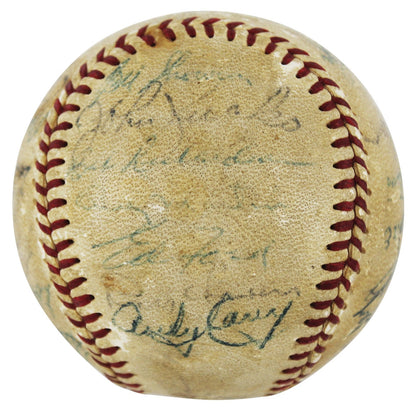 1955 Yankees (29) Mickey Mantle, Phil Rizzuto, Yogi Berra & Ed Ford Signed