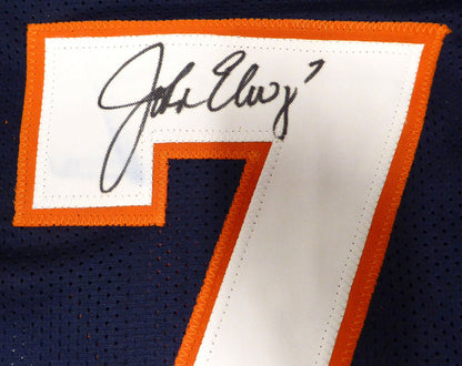 Denver Broncos John Elway Autographed Signed Blue Jersey Beckett BAS QR #W150732