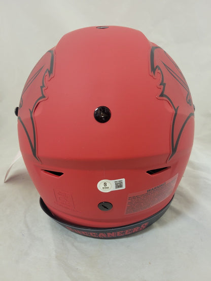 BAKER MAYFIELD SIGNED TAMPA BAY BUCCANEERS F/S RAVE SPEEDFLEX HELMET BECKETT QR