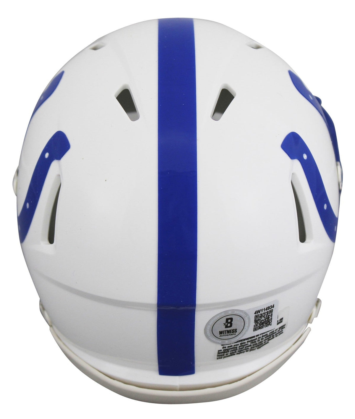 Colts Edgerrin James Signed 1995-03 TB Speed Mini Helmet W/ Case BAS Witnessed