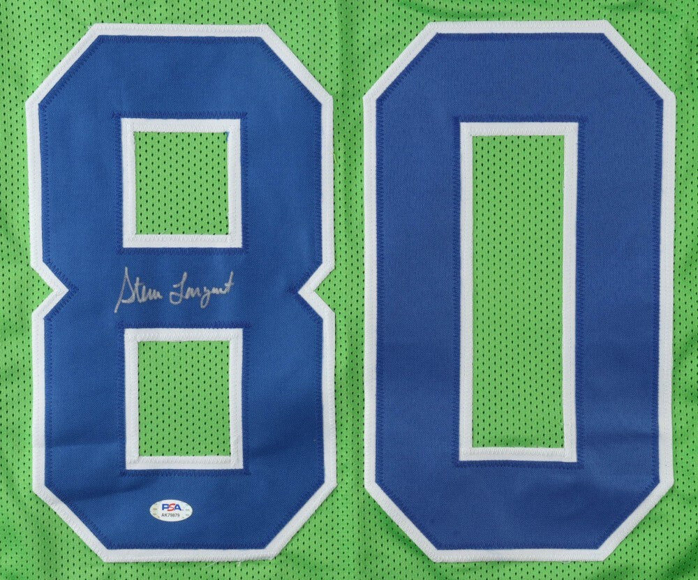 Steve Largent Signed Seattle Seahawks Neon Jersey (PSA) NFL H.O.F. 1995 W.R.