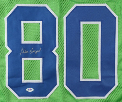 Steve Largent Signed Seattle Seahawks Neon Jersey (PSA) NFL H.O.F. 1995 W.R.