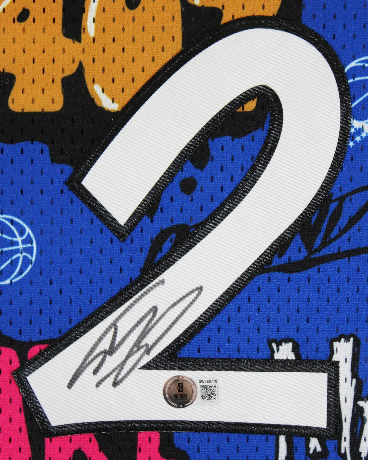 Magic Shaquille O'Neal Signed Alt Blue M&N 1994-95 HWC Swingman Jersey BAS Wit